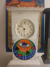 Magician's Clock Magic Theme Battery Wooden Tower Clock Eyes See All picture