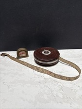 Vtg Measuring Tape Lot 1940s Lufkin 50’ Leather & 1950s Mansco No 256 Pocket picture