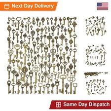 125 PCS JIALEEY Vintage Skeleton Key Charms Bronze Alloy DIY Jewelry Making picture