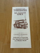 Vintage 1988 Midwest Old Threshers Mt Pleasant Iowa Travel Brochure Steam USA picture
