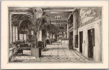 BUFFALO, New York Postcard HOTEL STATLER - Artist's Lobby View / c1930s Unused picture