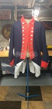 Revolutionary War Navy Blue Coat Red Facings 18th Century Uniform picture