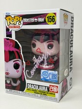 Courtney Lin Monster High Draculaura #156 Signed Exclusive Funko Pop JSA Cert picture