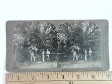 US Soldiers Banyan Tree Stereoview Universal Stereoscopic Co. 1902 Manila picture