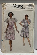 Vogue 9567 Size 12-14-16 Misses Top And Dress *PREOWNED* UNUSED picture