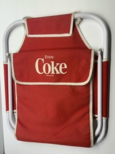 Vintage Retro Coca-Cola Enjoy Coke Beach Chair Stadium Seat Folding Red picture