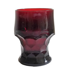 MOVING SALE  VTG ANCHOR HOCKING Georgian Ruby Red Tumbler Glass One (1) picture
