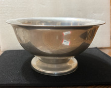 Vintage Pedestal Puralum Italy Aluminum Metal Candy Nut Sugar Fruit Bowl picture