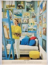 1959 Dinah Shore Singer Artist Beverly Hills CA Home MCM Original Print Ad Life picture