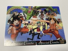 2008 Dragon Ball x One Piece Goku Luffy Jump 40th Morinaga Wafer Card Japan picture