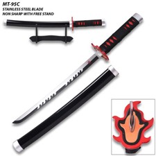 Demon Slayer - Tanjiro Kamado's Black Nichirin Sword Metal 16.5 Inches Non-Sharp picture