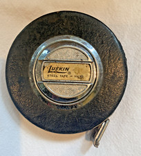 Lufkin Steel Tape Measure 50 Foot Leather Casing H433 USA picture