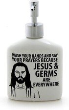 Soap Dispenser-Jesus And Germs (12 Oz) picture