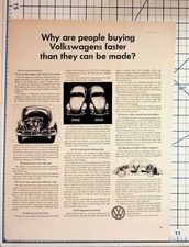 1959 Volkswagen VW Beetle Print Ad Why People Buy Them Fast Vintage Car picture