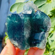 480g Rare Natural green cubic fluorite quartz crystal cluster ore healing picture