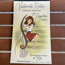Vtg Passionate Notes Stationary Tablet Sexy 24 Pages Vagabond Creations 2718 picture
