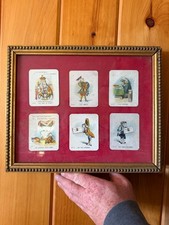 1898 Alice in Wonderland Historic Parlor Game Cards 6 Framed Thomas De La Rue picture
