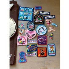 Vintage Girl Scout Brownie Vest Konocti Troop 17 Patches 1995 Tin 90s Y2K Lot picture