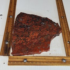 Painted Valley Tabu Tabu Jasper slab Africa. Deep red brecciated color 13.6OZ. picture