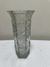 Antique McKee Innovation Cut Pressed Glass Floral Etched 12