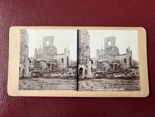 Stereoview Card Kirkstall Abbey, West Leeds, England..........Free UK Postage picture