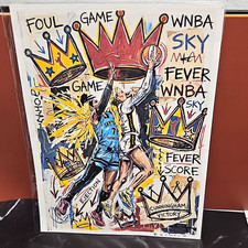 Richard Gene Barbera Crown Series WNBA 9x12 Signed Original Print w/ COA picture