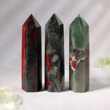 Natural African Bloodstone Tower Healing Crystal Obelisk Home Desk Decor Gift picture