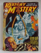 10 Story Mystery Pulp Magazine Feb. 1943  Rare complete w Repairs picture