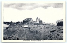 Pemaquid Point ME Lighthouse Vintage Postcard picture