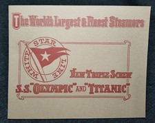 RMS Titanic & Olympic Advertising Booklet, White Star Line 1911, FREE GIFT picture