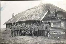 AK Gruppenfoto-Haus No.3-Wosgiljane-Belarus-Weißrussland-Ostfront-1916-beschrie. picture