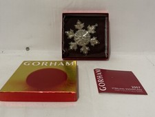 2007 Gorham STERLING Silver 38th Annual Snowflake Ornament, W/Bag picture