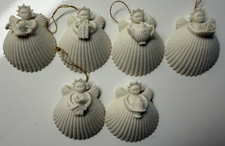 1997 Margaret Furlong Lot of 6 Angel Shell Ornaments 1.5 in picture