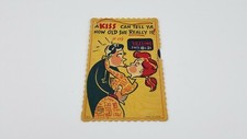 A Kiss Could Tell Ya How Old She Really Is Spin Dial Funny Wall Hanger Vintage picture