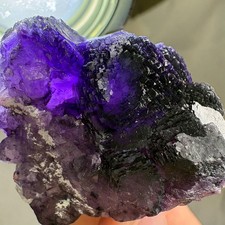 Natural Phantom Fluorite Cluster Cubic Crystal Specimen Raw Mineral Reiki Focus picture