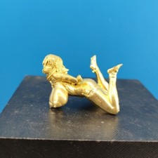 Golden Brass Sexy Cartoon Woman Body Statue Art Beauty Model Figurine Artwork picture