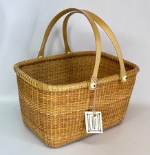 NWT Vintage Olde Colonial Designs Nantucket Basket Rectangle Double Handle picture