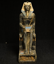 Authentic Ancient Egyptian Antique Rare King Khafre Statue Figurine BC picture