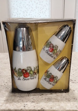 Vintage GEMCO Corning Ware pattern Spice of Life Condiment Set-NEW ITB picture