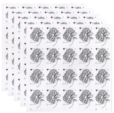 Vintage Wedding Rose MNH Sheets 100 Forever-Rate Greeting Philately Lot picture