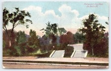 La Salle Illinois Entrance to City Park LaSalle County 1914 Postcard picture