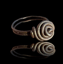 Beautiful Ancient Viking Copper Spiral Ring - Circa 9th/10th Century picture