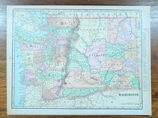 Vintage 1900 WASHINGTON Map 14