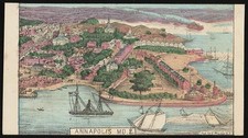 Photo:Annapolis Maryland 1900s Harbor Pictorial Envelope Ships Sailing picture