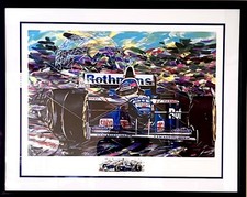 Four (4) Framed & Signed RANDY OWENS SERIGRAPHS. Autographed by Drivers,  RARE picture