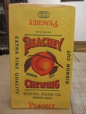 Vintage PEACHEY CHEWING TOBACCO NOS BAG (Scotten, Dillon Company--Detroit) picture