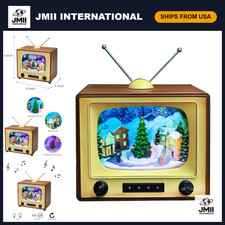 Animated Retro TV Christmas Village Scene - 6