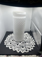 Vintage Westmoreland Milk Glass Hobnail Vase – 9” Double Ring Flared picture