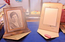 2 Vintage 1920s Photograph Art Deco Cardboard Standing Picture Frames picture