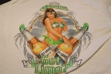 VINTAGE CORONA BIKINI GIRL GOT LIME XL T-SHIRT picture